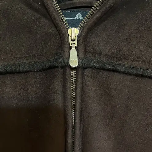 1 Madison Brown Faux Fur Coat with Hood