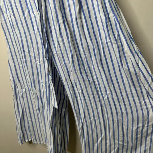 Peppermint Blue/White Striped Sleeveless Jumpsuit Women's Small