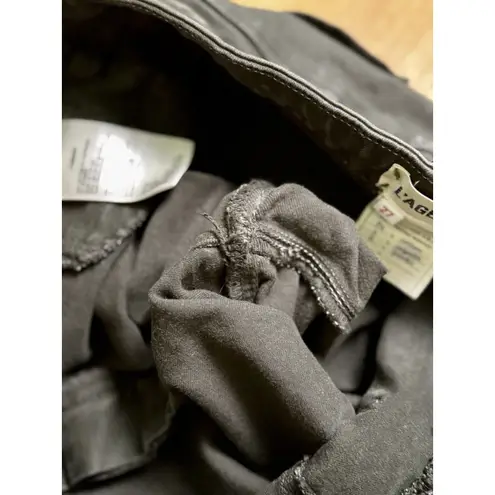 L'Agence Women's Margot High Rise Skinny Jeans Raw Hem Army Green Size 27