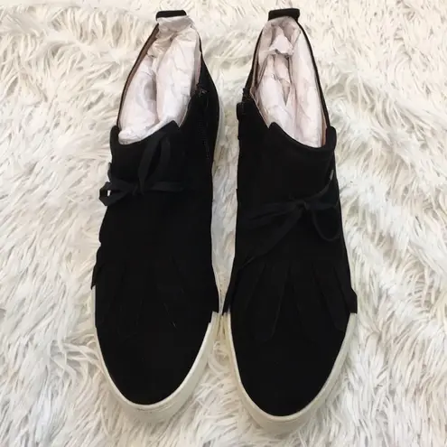 Seychelles Women’s West End Leather Platform Sneakers in black size 8