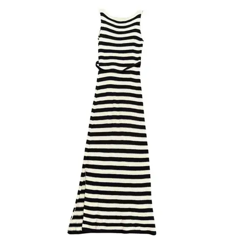 Jason Wu X RTR Striped Knit Dress in Black/Cream, Size S