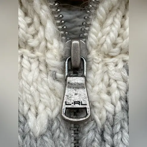 Lauren Active Ralph Lauren Womens Alpaca Zip Sweater Jacket XL Gray