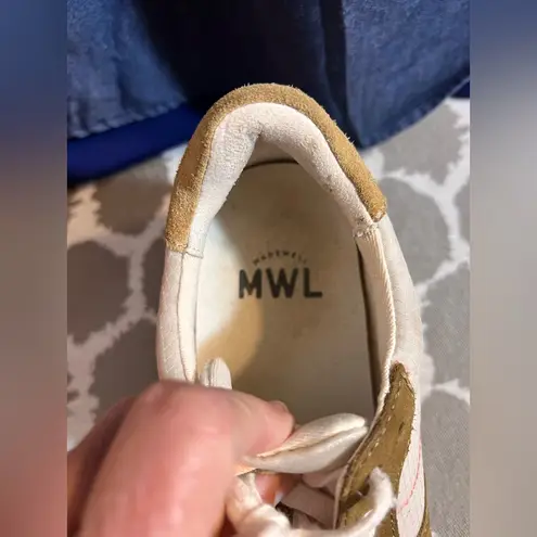 Madewell  Brown Cream Peach Sneakers athletic athleisure colorful leather canvas