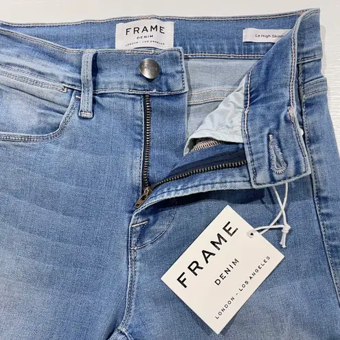 Frame New Le High Skinny Jeans High Rise Raw Edge Stretch Denim Europa