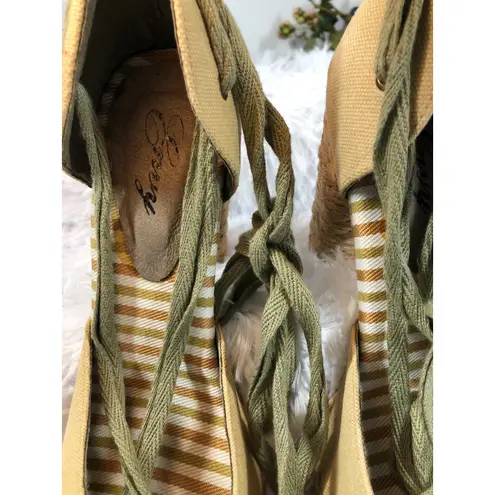 Emy Canvas Espadrille Platform Heels Upper Jute