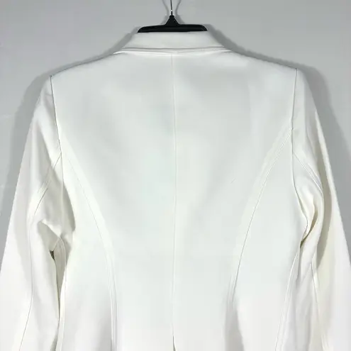 Smythe Wrap Asymmetrical Blazer Jacket White 8 NWT