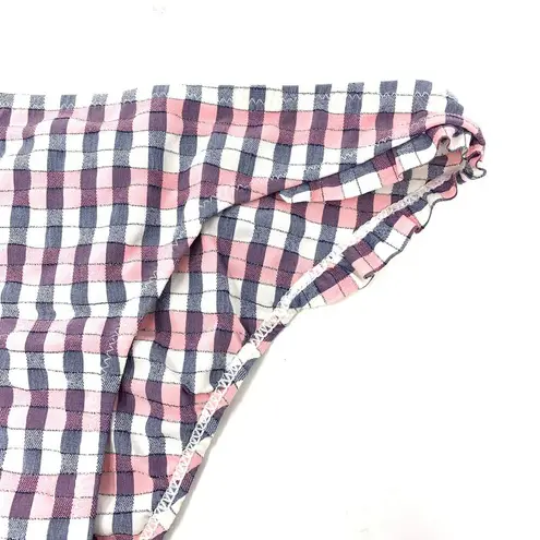 Topshop  Women's Size US 8 Plaid Bikini Bottom Pink White NWOT