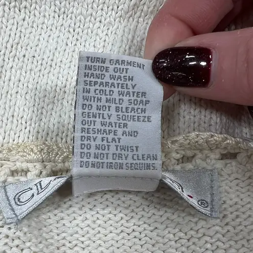 Claudia D. Vintage Beaded Vest XL White