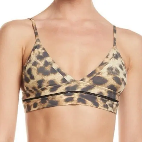 PilyQ Kylie leopard triangle bikini top