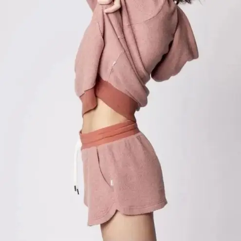 FEAT CLOTHING BlanketBlend Fleece Drawstring Lounge Shorts in Cayenne