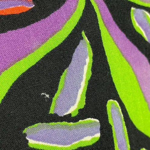 Vintage Dress Neon Midi Floral Paris Sport Club Button