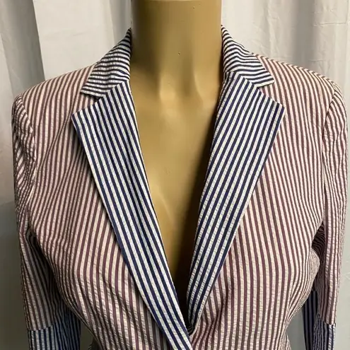 Brooks Brothers Brooks Bros striped seersucker blazer C25