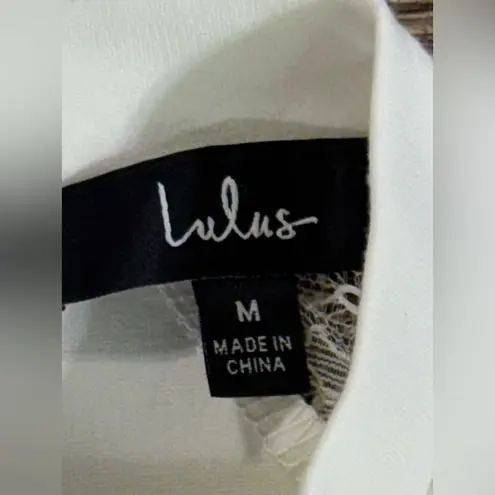 Lulu’s Ivory Lace Jumpsuit White Size M