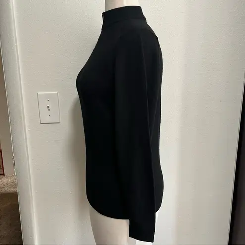 Pendleton Vintage Women’s Black Half Zip Small Virgin Wool Sweater Pull Over Top