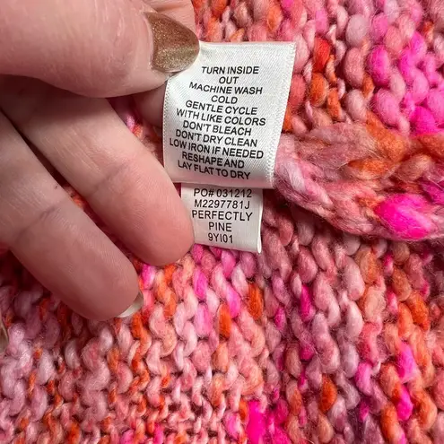 Neon Knit Cardigan XL Pink