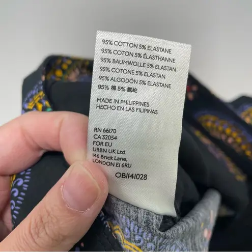 Maeve by Anthropologie Black Abstract City Shorts