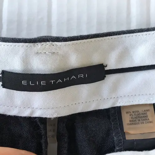 Elie Tahari Grey Wool Trousers Dress Pants Size 4