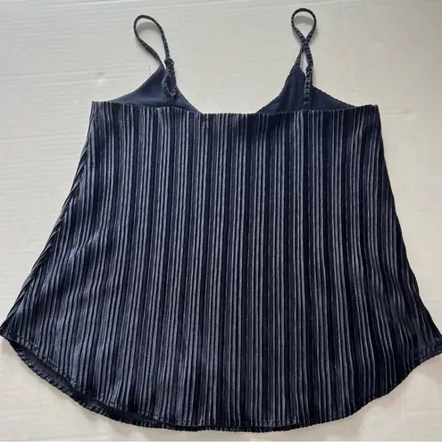 Dalia Collection Dalia Velvet swing tank top spaghetti straps dark blue size small