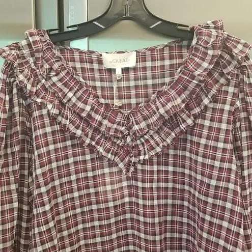 The Great ππ The Spruce Shirt ~ Mulberry Plaid Large L NWT