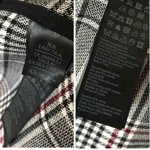 All Saints Tyla Check Plaid Wool Blend Belted Long Trench Coat