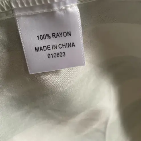 Birdy Grey Striped Button-Up Pajama Set, Green and White, Size XL