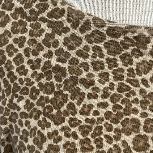 J. Jill Animal Print Lightweight Knit Top Sweater Size Large Casual Relaxed