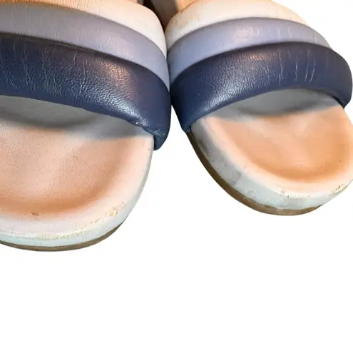 Seychelles Blue Ombre Leather Slides Sandals | Size 7 | Summer Poolside Comfort