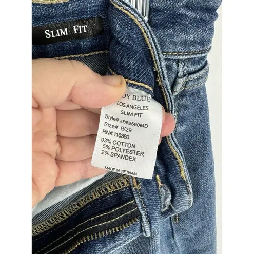 Judy Blue Slim Fit Tapered Jeans Medium Wash Size 29 Distressed