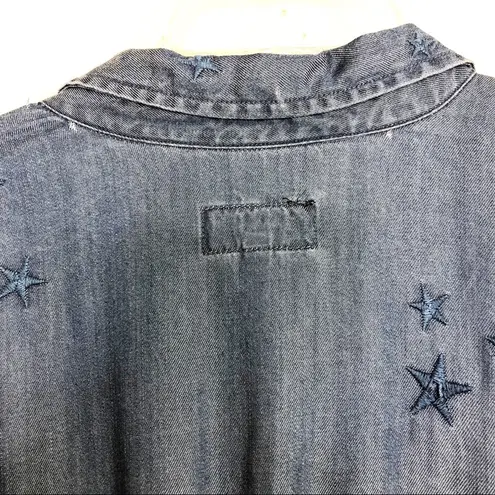 Johnny Was Halley Denim star embroidered jumpsuit