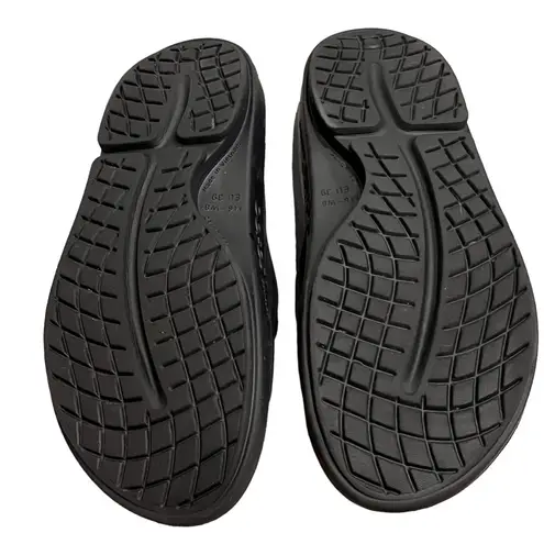 Unisex Black Oofos OOahh Recovery Sport Slides Shoes size Men 6 Women 8 EU 39