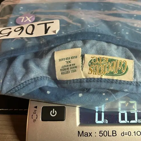 Collections Etc Women's Christmas Winter Scene Bedazzled Shirt Sz XL Festive Blue