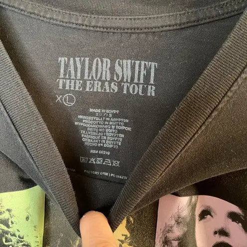 Taylor Swift The Eras Tour 2023-2024 Black Graphic T-Shirt XL Cotton