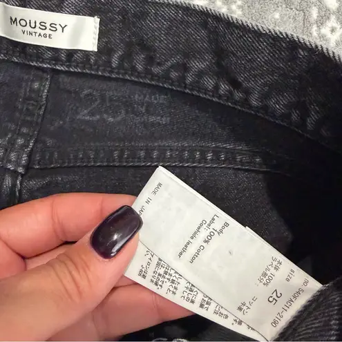 NWOT Moussy Vintage Diana Skinny Distressed Designer Jean Washed Black Size 25 - Image 3