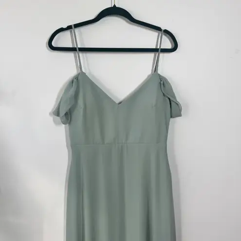 Birdy Grey DEVIN CONVERTIBLE DRESS Women M CHIFFON SAGE BRIDEMAID WEDDING