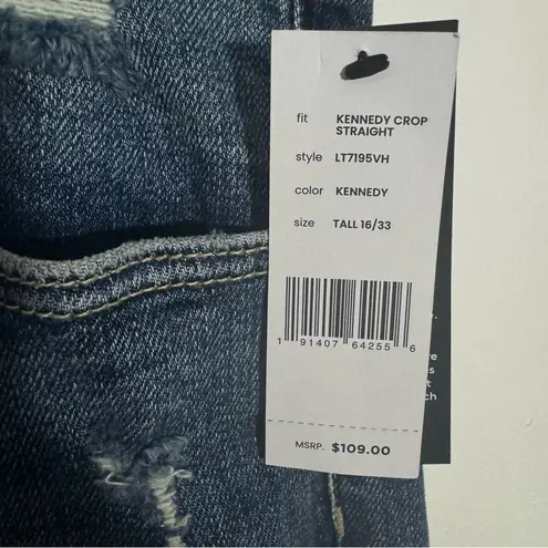 NWT Stitch Fix Liverpool Kennedy Crop Straight In Kennedy Wash Size 16/33 Tall Blue