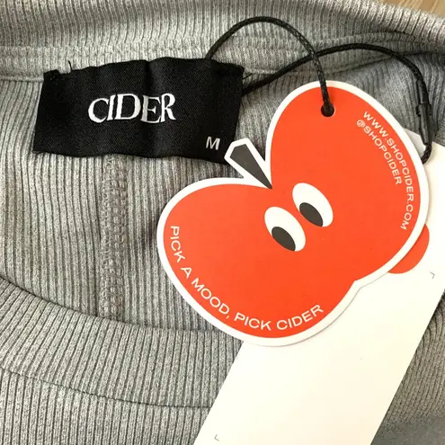 Cider Solid Belted Knitted Midi Dress in Grey