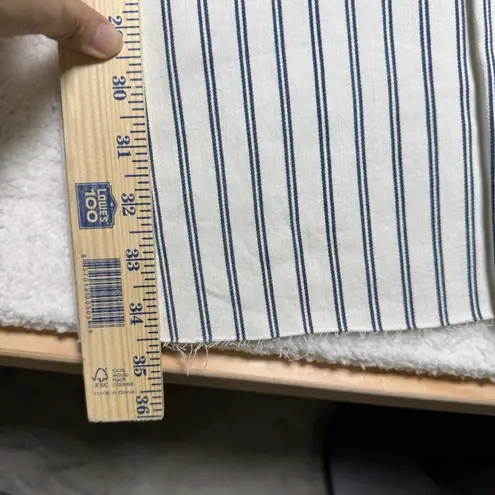 Judy Blue Super Flare Jeans Size 5 / 27 White Navy Stripe High Rise Festival