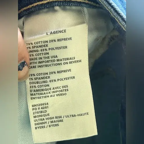 L'Agence L’ AGENCE Monique Ultra High Rise Skinny In Byers Jeans