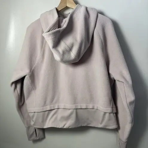 FLX Womens Active Outdoor Hoodie XL Light Pink Fleece Half Zip Sweatshirt Sporty