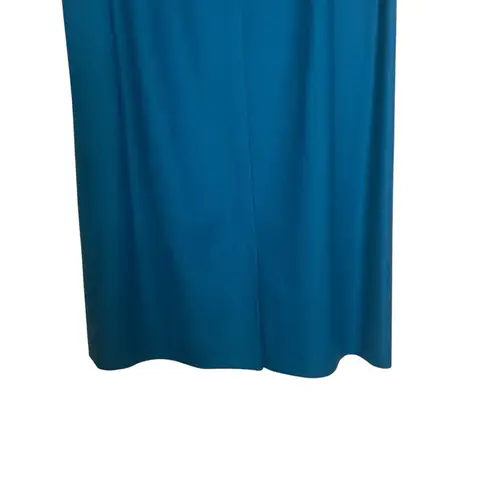 Pendleton 100% Virgin Wool Teal Pencil Skirt Button Close Pockets Made In USA 14