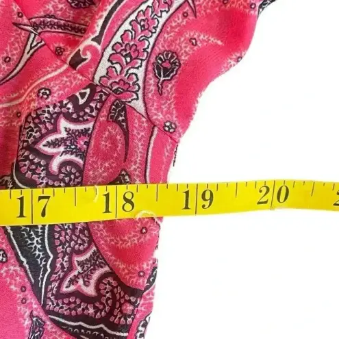 Ralph Lauren Lauren  Paisley Pink Semi-Sheer Dress‎ w/ Pink Slip Dress Size 6 EUC