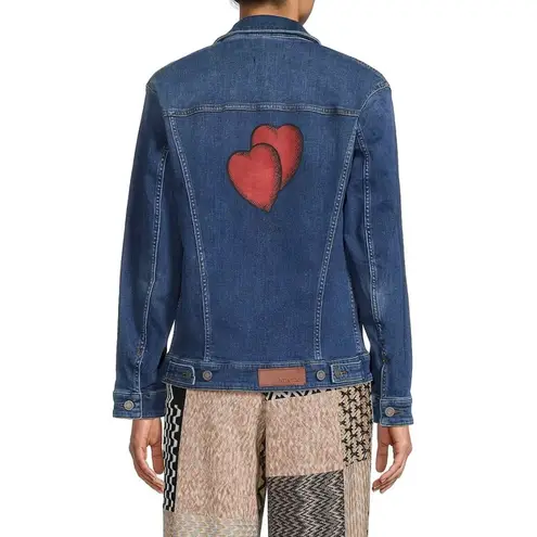 Zadig & Voltaire Kase Denim Heart Jacket in Dark Blue Small