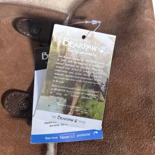 Bearpaw Elle Tall Buckle Suede Shearling Winter Boots Size 7 New Warm Outdoor Tan