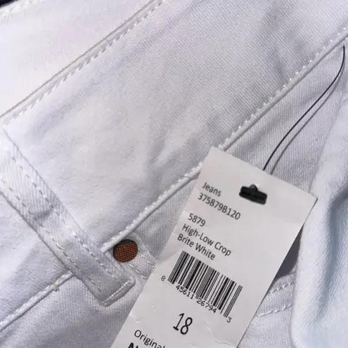 CAbi NWT  High Low Crop Jeans In Brite White #5879