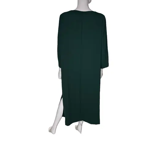 Connected Apparel Plus Size V-Neck 3/4-Sleeve Sheath Dress Green Women’s Sz 18W