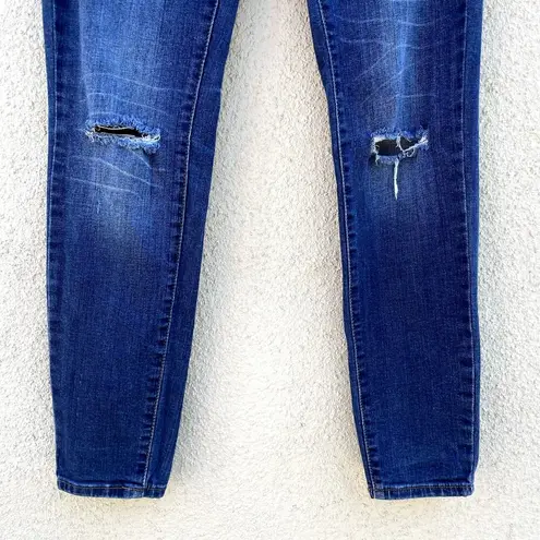 Dollhouse Floral Embroidered Distressed Alexa Skinny Jeans 5