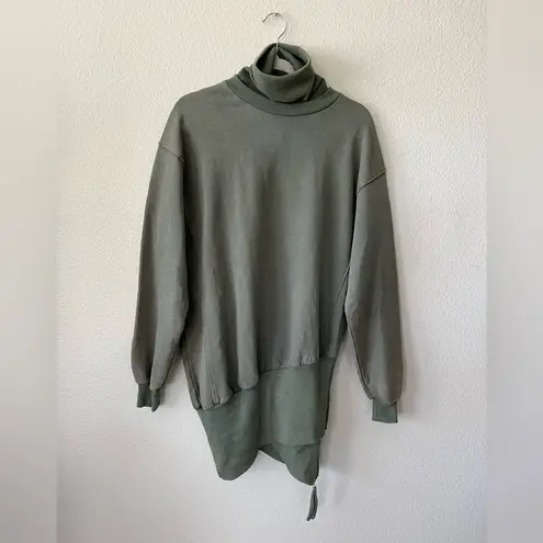 NWT RETROFETE Desreen Asymmetrical Sweater Dress in Army Green Women's Size XS