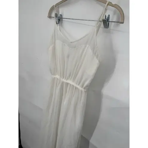 Bershka Maxi Dress Women S White Beach Coastal Fairy Whimsical Minimalist Preppy