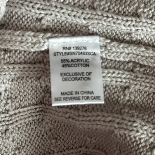 Les Serein Sweater Vest Womens M Gray Cable Knit Pullover Tank NWT Stitch Fix Size M