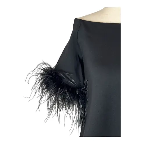 Tuckernuck Shirt Women XS Black Feather Miranda Off The Shoulder Blouse NWT